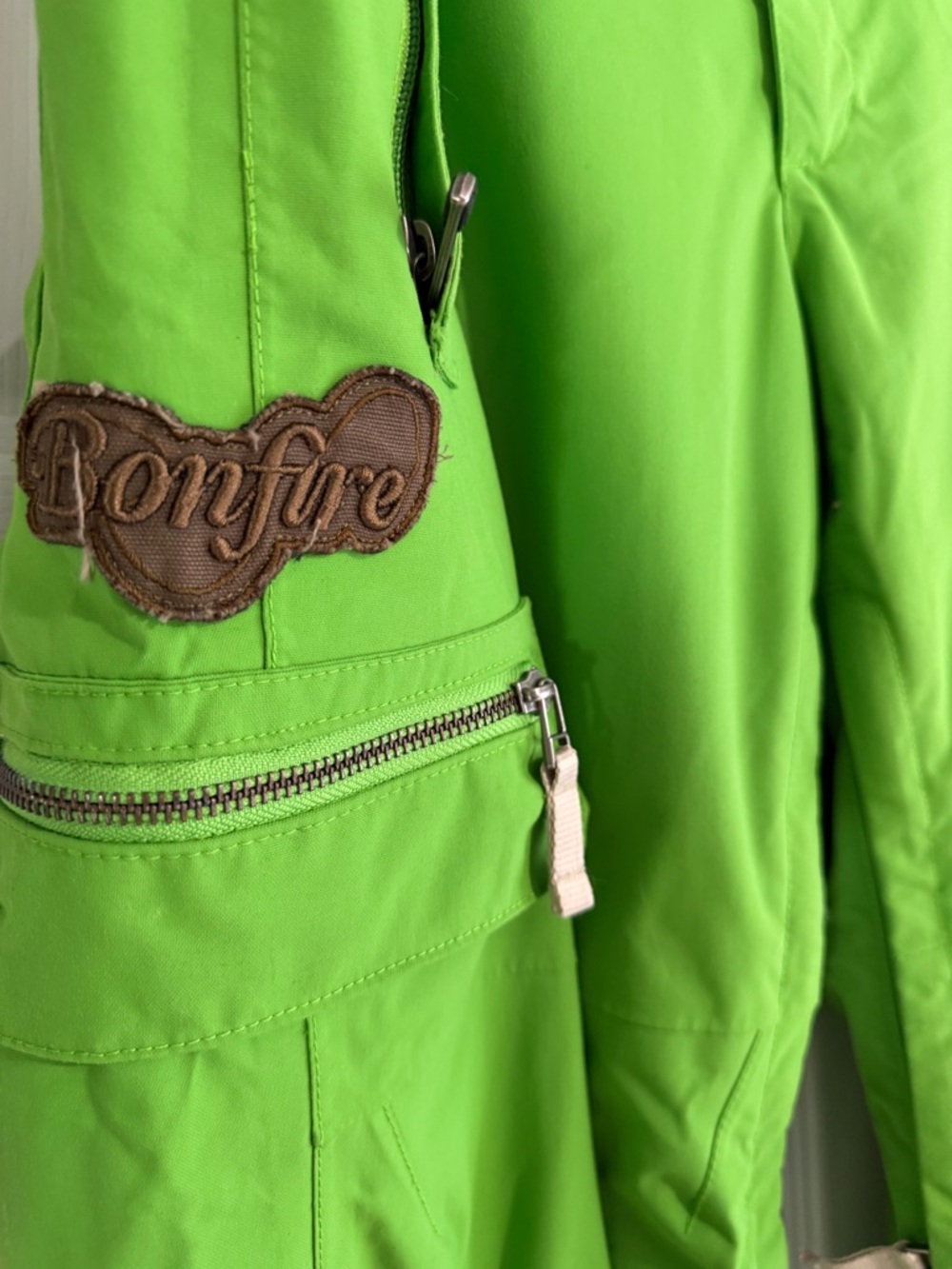 Bonfire Womens Ski Pants Prism Classic Fit Sz Medium Lime Green - Picture 3 of 10
